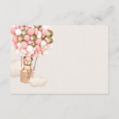 Balloons d'ours en or rose Carte de boîtier pour f (Dos)