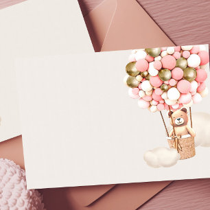 Balloons d'ours en or rose Carte de boîtier pour f
