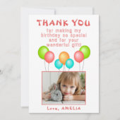 Balloons Enfants Anniversaire Photo Merci  (Devant)