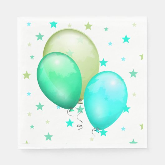 Balloons et serviettes en papier étoile (Devant)