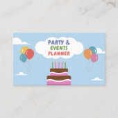 Balloons - Feest & Evenementen Planner Kleurrijk Visitekaartje (Voorkant)