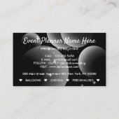 Balloons Feestfeest Planner Decor Black Visitekaartje (Achterkant)