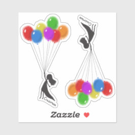 Balloons Girl Sticker