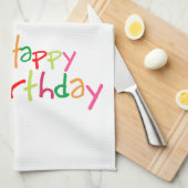 Balloons Happy Birthday Theedoek (Quarter Fold)