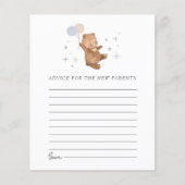 Balloons Ours Teddy Révélation de genre - Carte de (Devant)