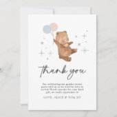 Balloons Ours Teddy Révélation de genre - Carte de (Devant)