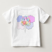 Balloons Pastel dans les nuages T-shirt bébé (Dos)