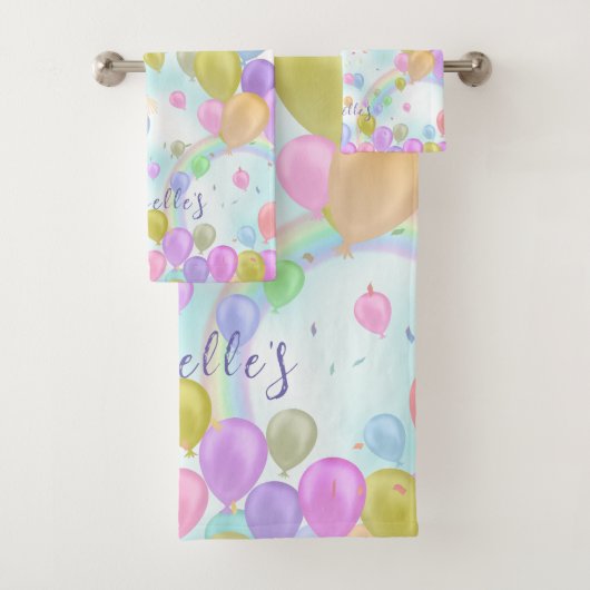Balloons Pastel Towel (En situation)
