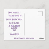 Balloons personnalisés carte postale d'invitation  (Dos)