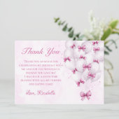 Balloons rose Bow Fille Carte de remerciements d'a (Debout devant)