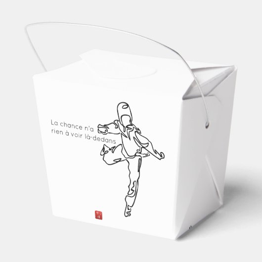 Ballotin: meenemer TAEKWONDO DWICHAGI back kick 2 Bedankdoosjes (Achterkant)