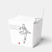 Ballotin: meenemer TAEKWONDO DWICHAGI back kick 2 Bedankdoosjes (Voorkant Zijde)