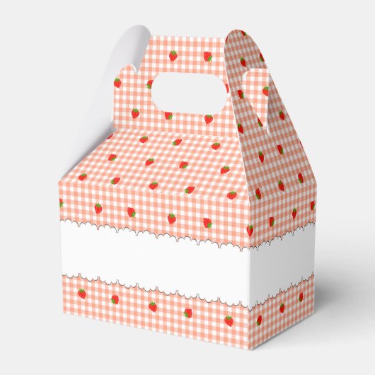 BALLOTINS 文字 カスタム いちご&チェック(オレンジ) フェイバーボックス (Arrière)
