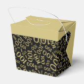 Ballotins 0e fête d'anniversaire Gold/Black Number Motif (Arrière)