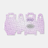 Ballotins 100 ans Centenaire Anniversaire fête violet/blanc (Déplié)