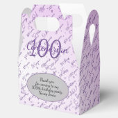 Ballotins 100 ans Centenaire Anniversaire fête violet/blanc (Ouvert)