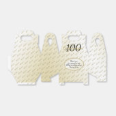 Ballotins 100 ans Centenaire Anniversaire Noir/Or Texte (Déplié)