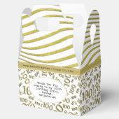 Ballotins 100e anniversaire Gold/Motif numérique blanc (Ouvert)