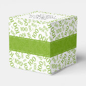 Ballotins 100e anniversaire Motif de numéro vert/blanc aléat (Arrière)