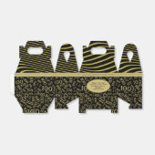 Ballotins 100e anniversaire Noir/Motif de numéro d'or (Déplié)