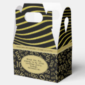 Ballotins 100e anniversaire Noir/Motif de numéro d'or (Ouvert)