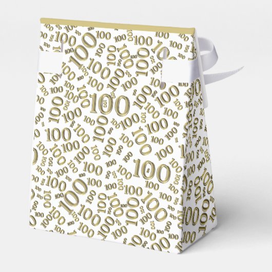 Ballotins 100e anniversaire Random Numéro Motif Or/Blanc (Arrière)