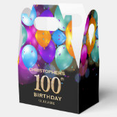 Ballotins 100e fête d'anniversaire Ballons Noir et Or (Ouvert)