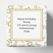 Ballotins 100e photo Keepsaké Gold/Motif numérique blanc (Haut)
