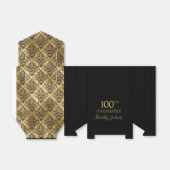 Ballotins 100th Birthday Gold Damask Thank You (Déplié)