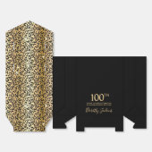 Ballotins 100th Birthday Gold Leopard Print Thank You  (Déplié)