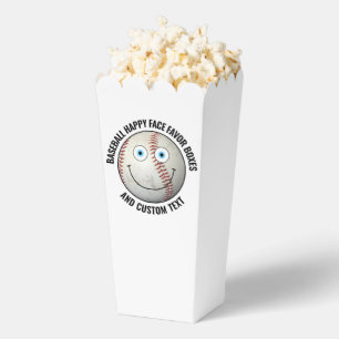 Ballotins 10 x Coutume Baseball BLEU EYES Happy Face Popcorn