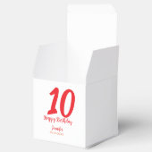 Ballotins 10e anniversaire ajouter nom date année rouge modè (Ouvert)