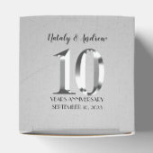 Ballotins 10e anniversaire Mariage d'argent métallique (Haut)