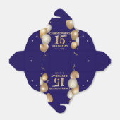 Ballotins 15e anniversaire de la fête Marine Bleu et Ballons (Déplié)