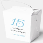 Ballotins 15e anniversaire de quinceanera bleu noir lettre n (Verso)