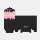 Ballotins 18e anniversaire noir arc-en-ciel parties scintill (Déplié)