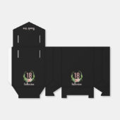 Ballotins 18e anniversaire noir merci ballotin (Déplié)