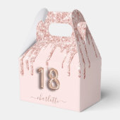 Ballotins 18e anniversaire rose rose or parties scintillant (Verso)
