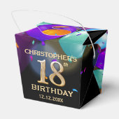 Ballotins 18e fête d'anniversaire Ballons noirs et or (Arrière)