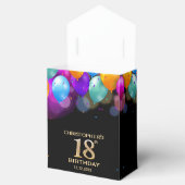 Ballotins 18e fête d'anniversaire Ballons noirs et or (Ouvert)