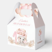 Ballotins 1er Anniversaire Fille Eléphant Ballons rose Moyen (Recto)