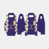 Ballotins 1er Anniversaire Marine Bleu et Ballons d'or (Déplié)