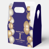 Ballotins 1er Anniversaire Marine Bleu et Ballons d'or (Ouvert)