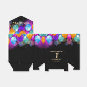 Ballotins 1ère fête d'anniversaire Ballons noirs et or (Déplié)