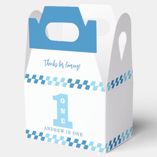 Ballotins 1ère fête d'anniversaire garçons Bleu un (Ouvert)