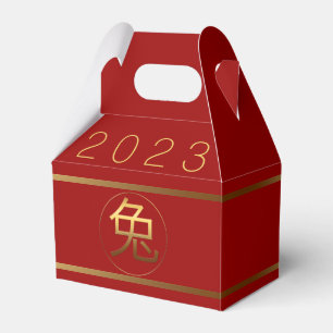 Ballotins 2023 Année du Lapin Or Idéogramme Entreprise Pigno