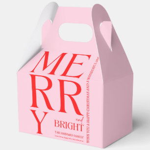 Ballotins 2026 Moderne Joyeux et Lumineux Rouge Rose Noël