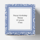 Ballotins 20e photo Keepsaké - Motif de numéro bleu/blanc (Haut)