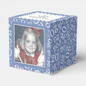 Ballotins 20e photo Keepsaké - Motif de numéro bleu/blanc (Arrière)