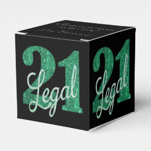 Ballotins 21 et juridique Green Faux Parties scintillant 2